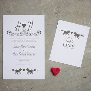 fox wedding invitations