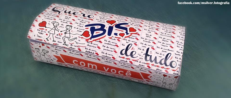 Chocolate BIS personalizado dia dos Namorados + cartão no El