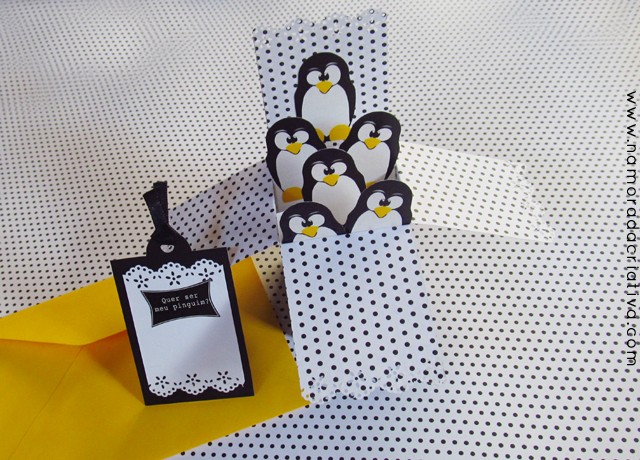 DIY: Cartão/caixa dos pinguins para o dia dos namorados