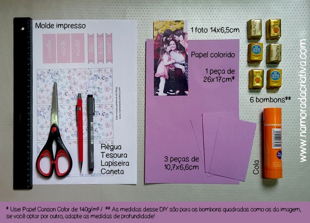DIY Cartão dia das Mães - Blog Namorada Criativa - Materiais
