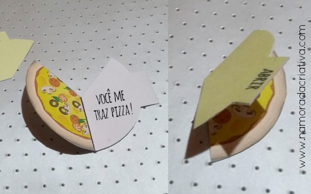 DIY - Cartão Divertido para os Amantes de Pizza - Namorada Criativa - 05