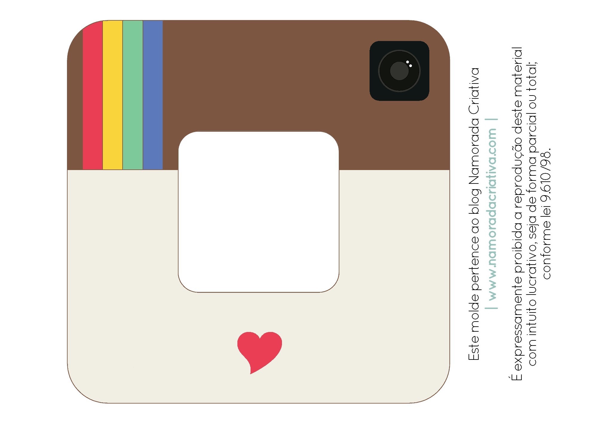 DIY-Porta-retrato-Instagram-Namorada-Criativa-Sem-texto-com-Coração