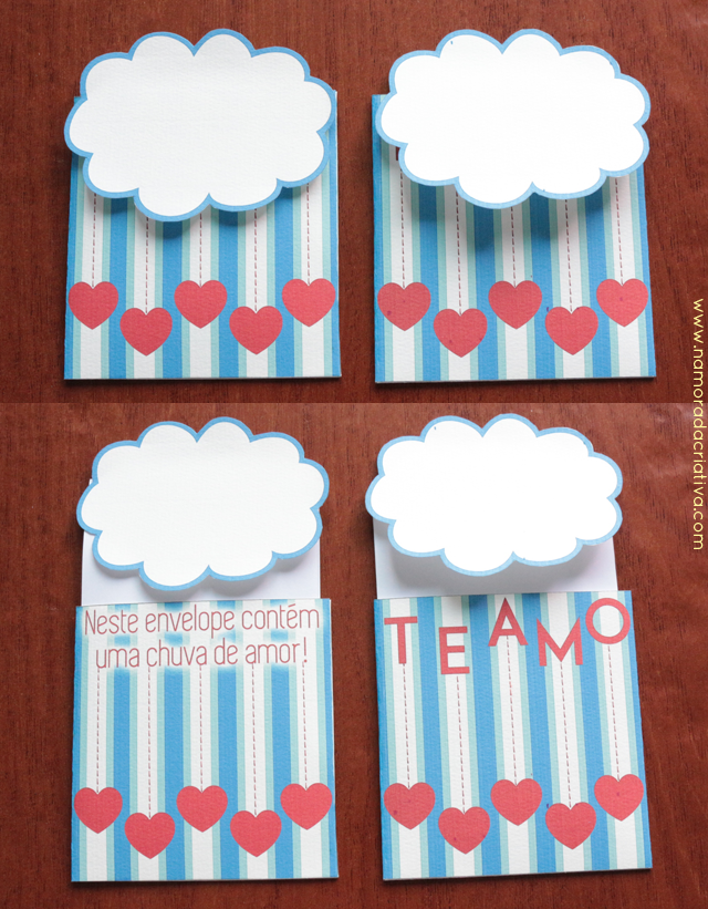 DIY: Envelope criativo "Chuva de Amor"  Namorada Criativa 