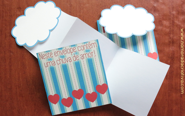 DIY: Envelope criativo "Chuva de Amor"  Namorada Criativa 