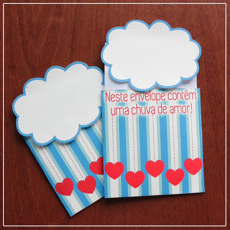 DIY: Envelope criativo "Chuva de Amor"  Namorada Criativa 