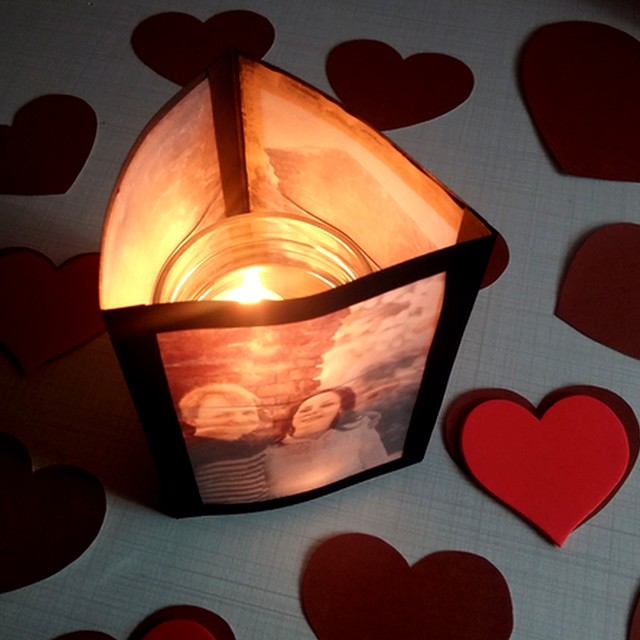 DIY: Luminária com fotos para jantar romântico