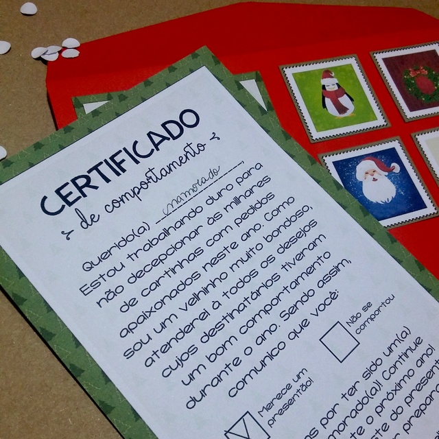 DIY – Natal: Certificado de Comportamento