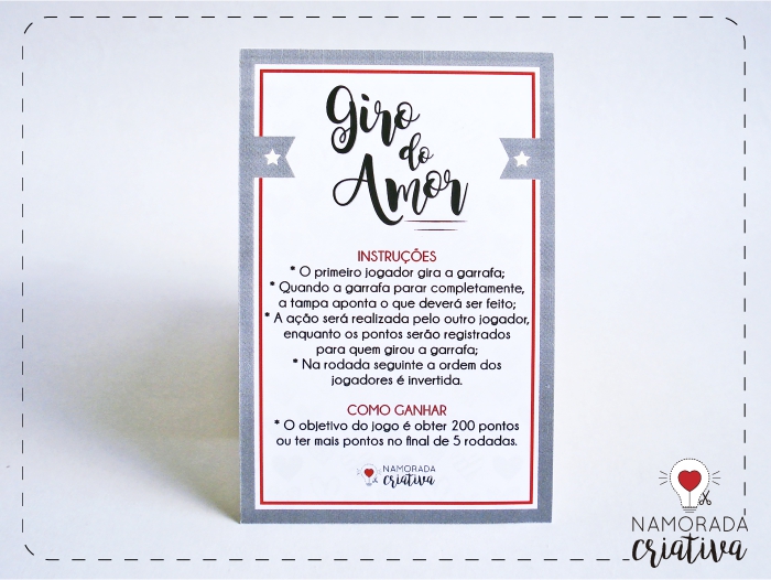 DIY Valentine's Day: Jogo “Giro do Amor”