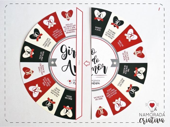 DIY Valentine's Day: Jogo “Giro do Amor”