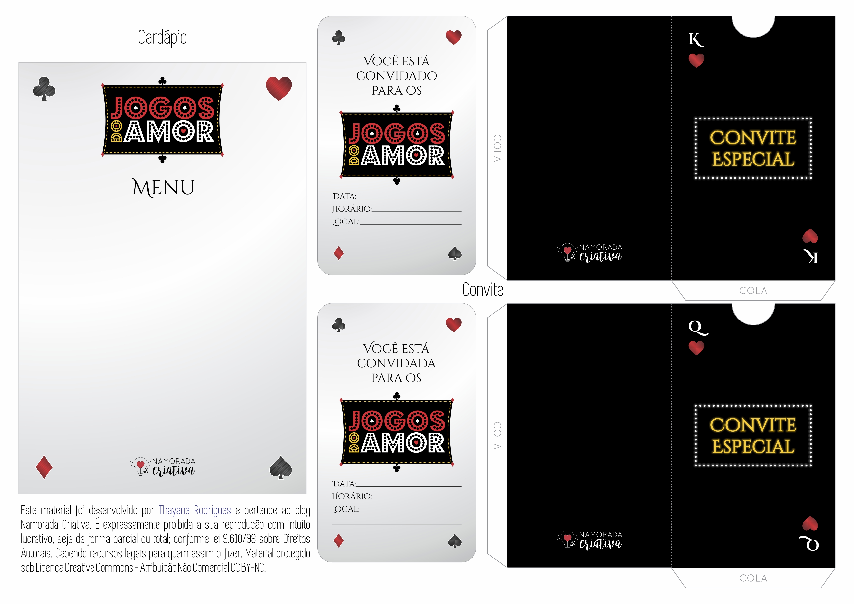 DIY: Kit digital “Jogos do amor”  Namorada Criativa - Por Chaiene Morais