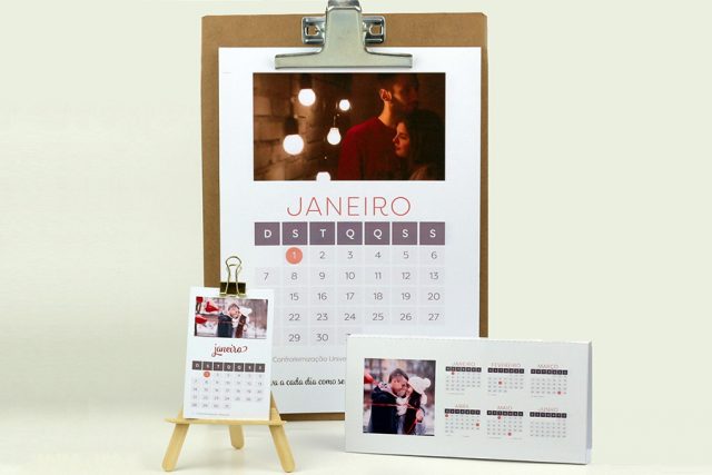 Calendários personalizáveis 2018