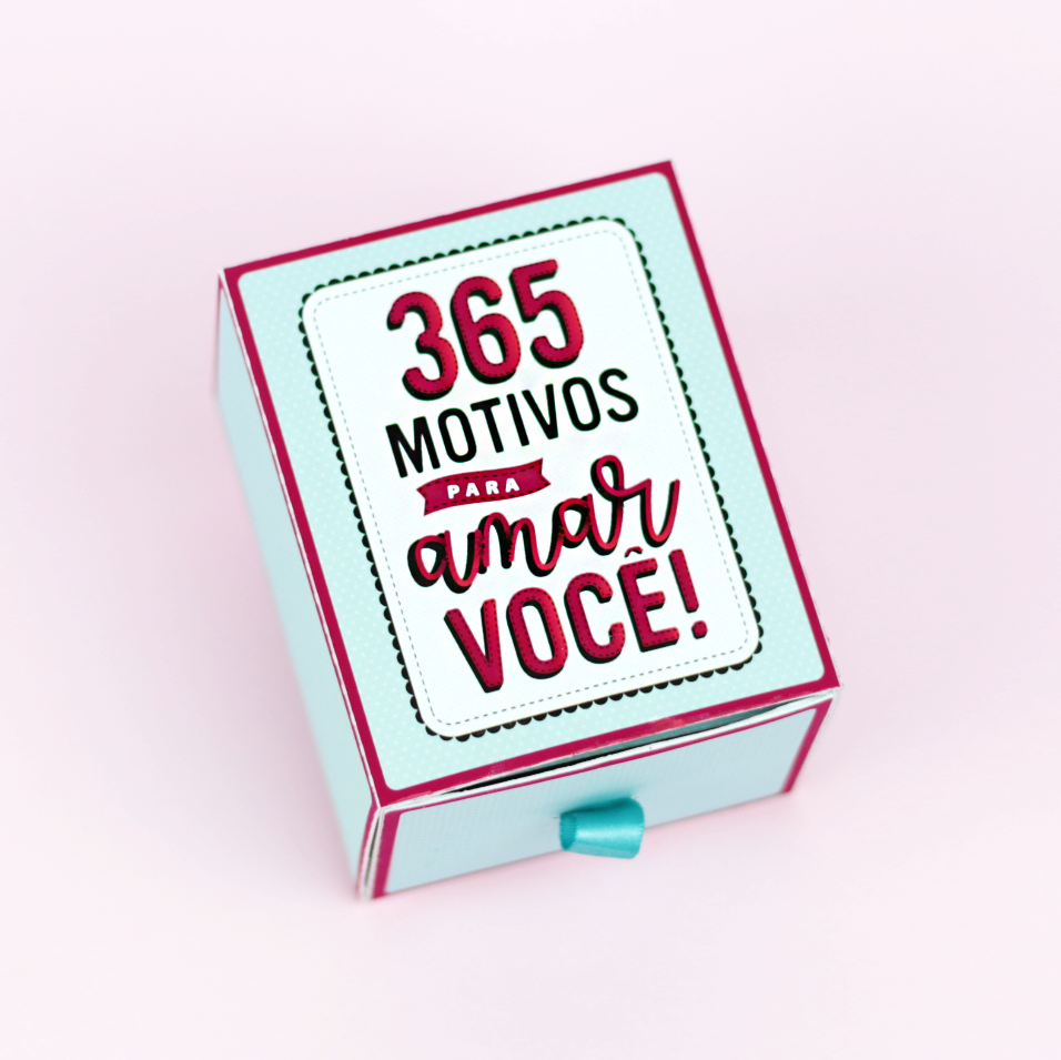 Caixinha 365 motivos pra te amar personalizada - Dia dos Namorados