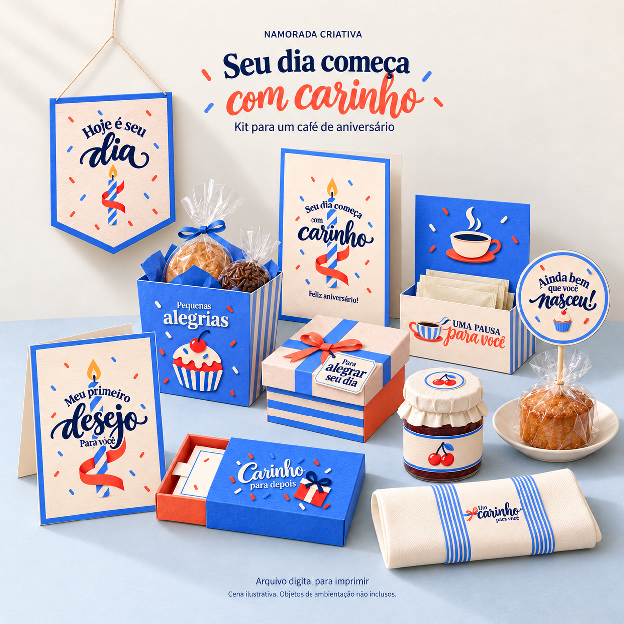 Kit de Aniversário - Seu Dia Começa com Carinho