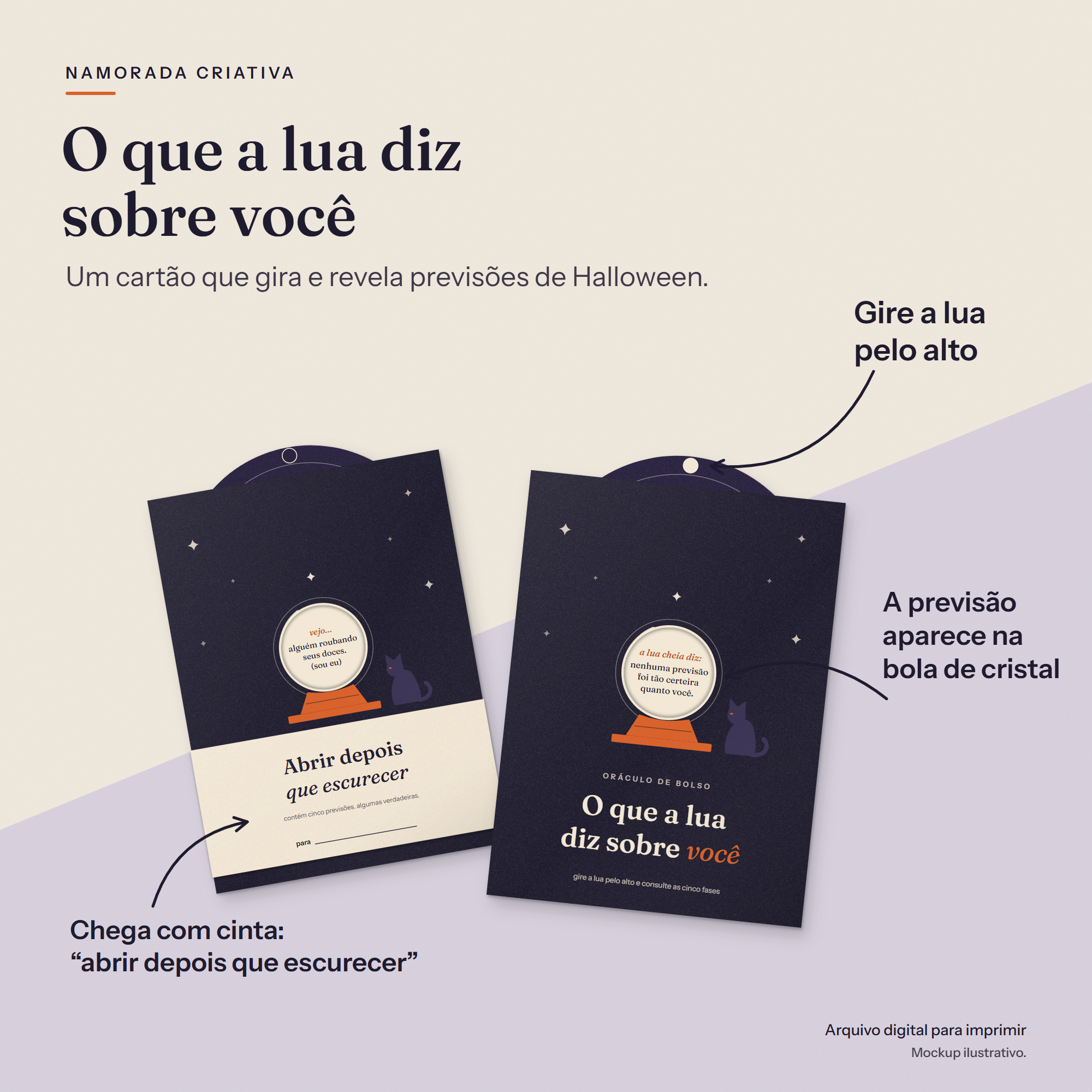 Oráculo de Bolso - cartão de Halloween